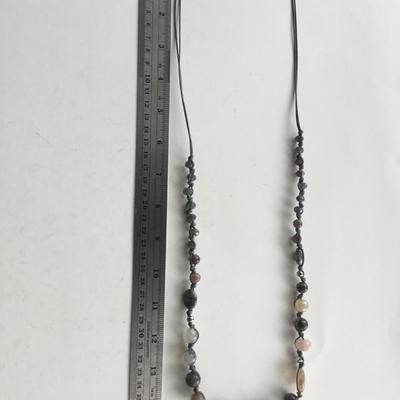 Beautiful stone type long fashion necklace