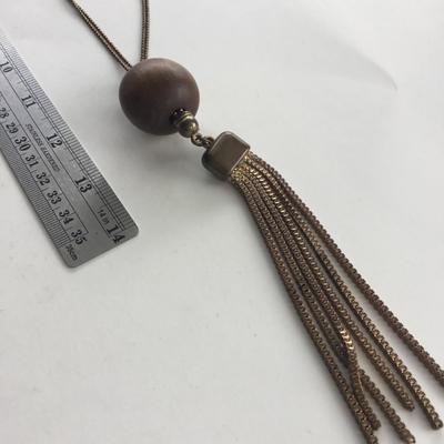 Unmarked tassel unique necklace