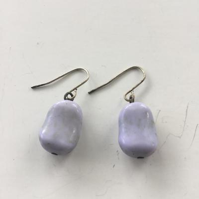 Purple stone type fashion earrings