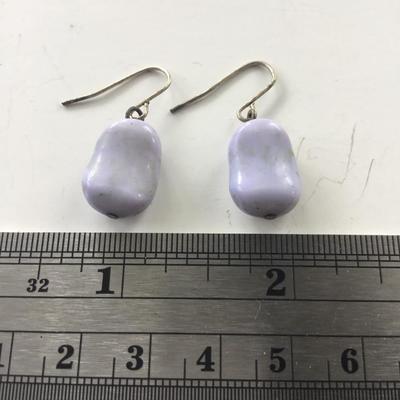 Purple stone type fashion earrings