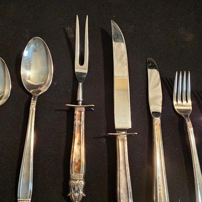 225pc Set 1938 Holmes & Edward's 'Danish Princess' Silverplate Flatware & Cases (DR-JS)