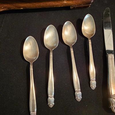 225pc Set 1938 Holmes & Edward's 'Danish Princess' Silverplate Flatware & Cases (DR-JS)