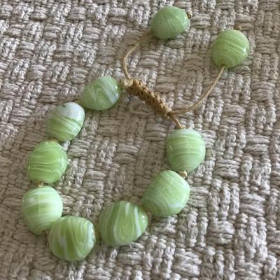 Really cool gemstone glass slider bracelet