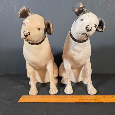 LOT 41K: Pair of Vintage RCA Nipper Paper Mache Figurines