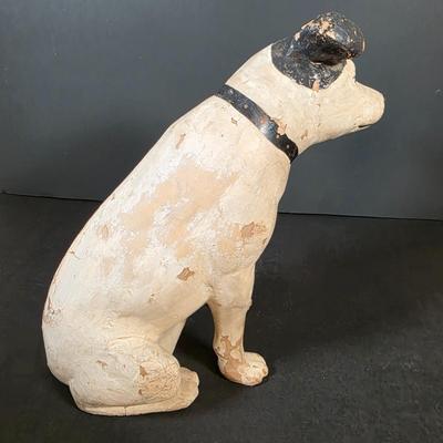 LOT 41K: Pair of Vintage RCA Nipper Paper Mache Figurines