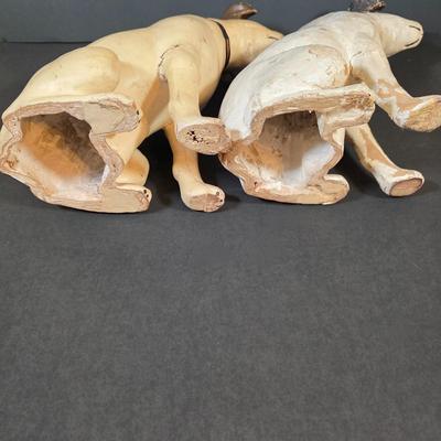 LOT 41K: Pair of Vintage RCA Nipper Paper Mache Figurines