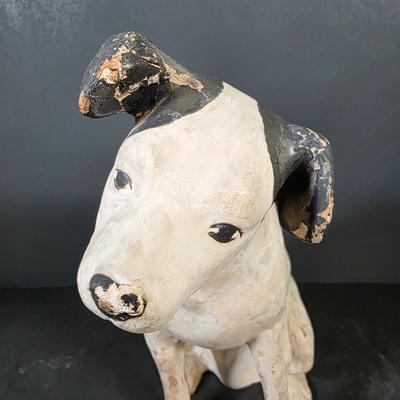 LOT 41K: Pair of Vintage RCA Nipper Paper Mache Figurines