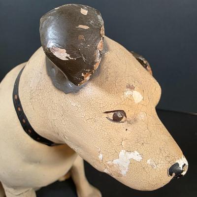 LOT 41K: Pair of Vintage RCA Nipper Paper Mache Figurines