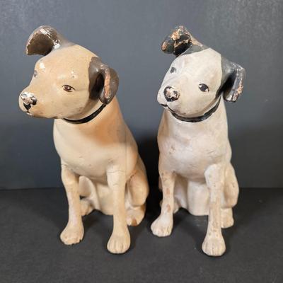 LOT 41K: Pair of Vintage RCA Nipper Paper Mache Figurines