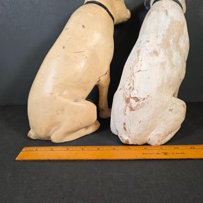 LOT 41K: Pair of Vintage RCA Nipper Paper Mache Figurines
