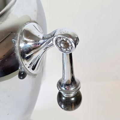 LOT 43K: MCM London & Brighton Chromium Footed Martini/Cocktail Shaker, Along w/Farber Brothers Serving Tray & GE Electric Coffee...