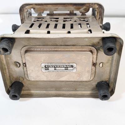 LOT 48K: Antique/Vintage Universal Landers, Frary & Clark Electric Toaster W/3 Wire Bail Closure Blue-Green Glass Canning Jars