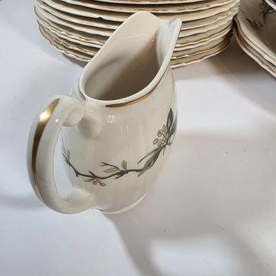 LOT 49K: Vintage Westvale Syracuse China, Made In America Dishes, Creamer Set, Platters, Bowls & Attached Gravy Boat