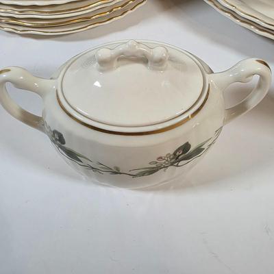 LOT 49K: Vintage Westvale Syracuse China, Made In America Dishes, Creamer Set, Platters, Bowls & Attached Gravy Boat