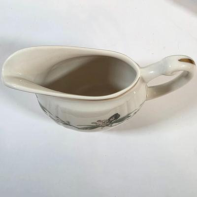 LOT 49K: Vintage Westvale Syracuse China, Made In America Dishes, Creamer Set, Platters, Bowls & Attached Gravy Boat