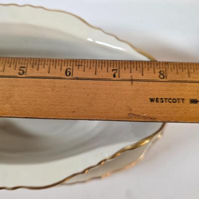 LOT 49K: Vintage Westvale Syracuse China, Made In America Dishes, Creamer Set, Platters, Bowls & Attached Gravy Boat