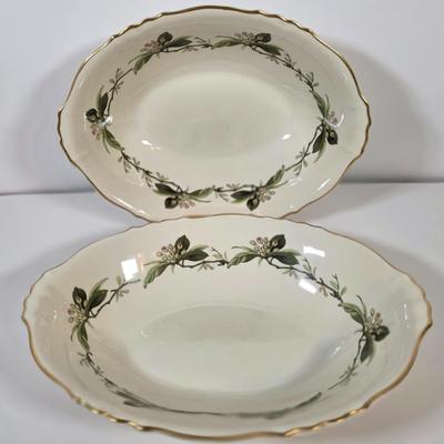 LOT 49K: Vintage Westvale Syracuse China, Made In America Dishes, Creamer Set, Platters, Bowls & Attached Gravy Boat
