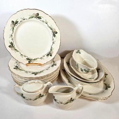LOT 49K: Vintage Westvale Syracuse China, Made In America Dishes, Creamer Set, Platters, Bowls & Attached Gravy Boat