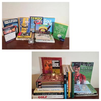 LOT 51K: Vintage Books For The Beginner & Long Time Golfer, Along With A Magnetic Calaway Hat Clip/Ball Marker, A Titleist Divot...