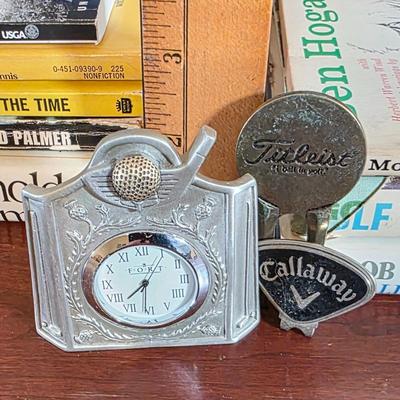 LOT 51K: Vintage Books For The Beginner & Long Time Golfer, Along With A Magnetic Calaway Hat Clip/Ball Marker, A Titleist Divot...