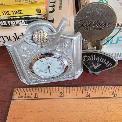 LOT 51K: Vintage Books For The Beginner & Long Time Golfer, Along With A Magnetic Calaway Hat Clip/Ball Marker, A Titleist Divot...