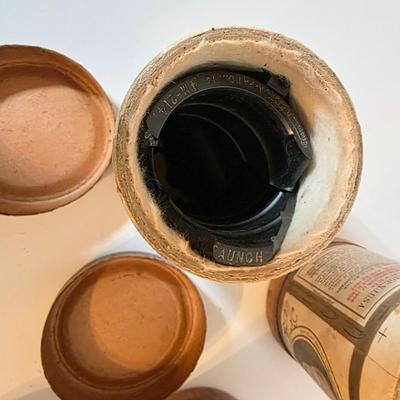 LOT 52K: Antique Thomas Edison Company Phonograph Cylinder Records, 8 Containers W/7 Four-Minute Phonograph Cylinder Records
