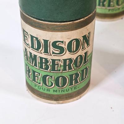 LOT 54K: Antique Thomas Edison Phonograph Cylinder Records, Collection of 8