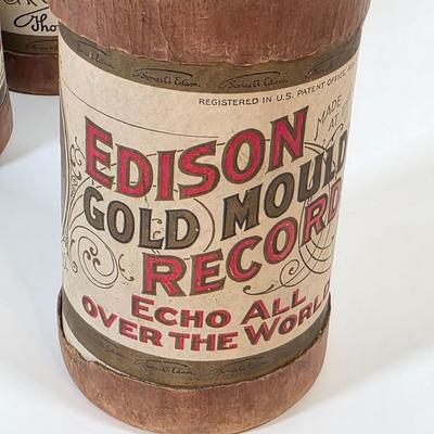 LOT 54K: Antique Thomas Edison Phonograph Cylinder Records, Collection of 8