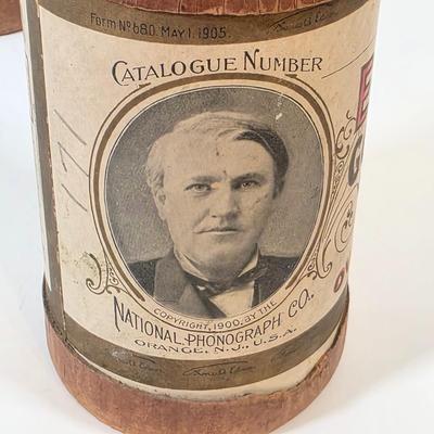 LOT 54K: Antique Thomas Edison Phonograph Cylinder Records, Collection of 8
