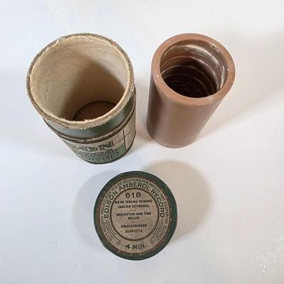 LOT 55K: Antique Collection of 9 Thomas Edison Company Phonograph Cylinder Records