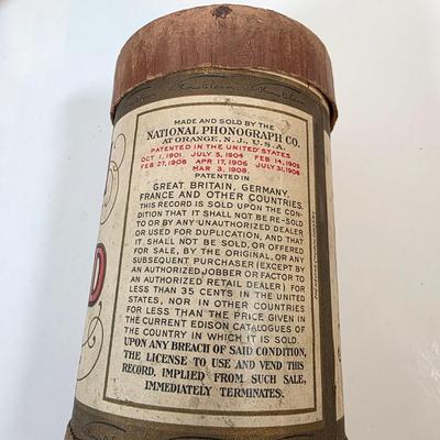 LOT 55K: Antique Collection of 9 Thomas Edison Company Phonograph Cylinder Records