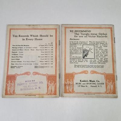 LOT 62K: Many Victor Dog Ceramic Salt & Pepper Shakers and Booklet, Also Seven Vintage Early 20th Century Victor New Music Pamphlets
