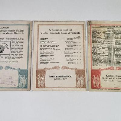 LOT 62K: Many Victor Dog Ceramic Salt & Pepper Shakers and Booklet, Also Seven Vintage Early 20th Century Victor New Music Pamphlets