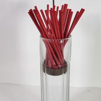 LOT 63K: Vintage Lot of Five Pepsi-Cola Glasses and Straw Dispenser, with Wooden Handle Ice Cream Scoop and Wooden Coca-Cola Ice Pick