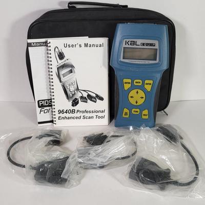 LOT 70K: KBL 9640B Professional Enhanced Scan Tool with Adapters, Manuals and Black Case