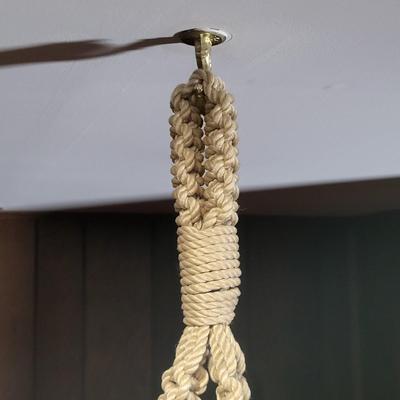 LOT 74B: Vintage Ceiling Hung Macramé Swing Chair