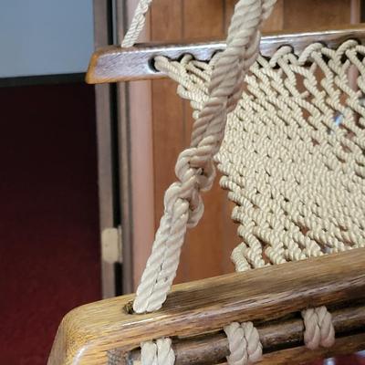LOT 74B: Vintage Ceiling Hung Macramé Swing Chair