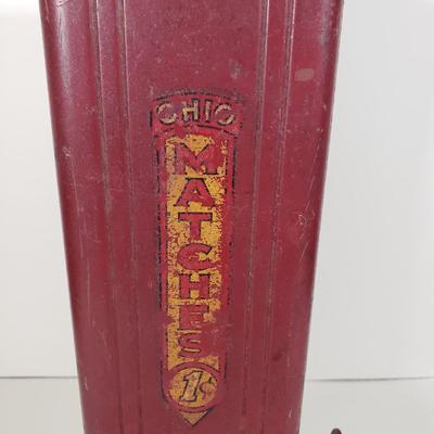 LOT 81X: Vintage Northwestern Ohio Matches 1-Cent Match Dispenser