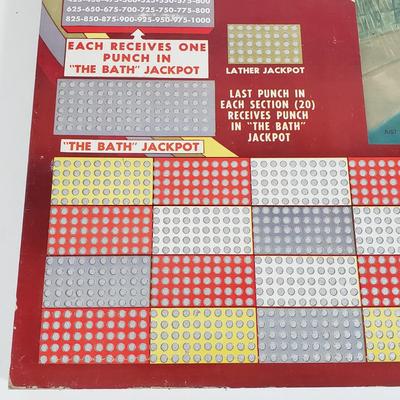 LOT 85X: Vintage Punchboard Gambling Countertop Promotional Game In the Lather