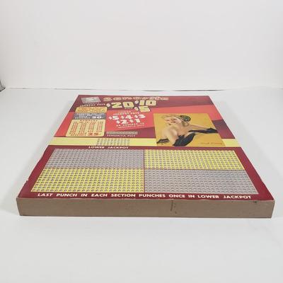LOT 86X: Vintage Senorita Pinup Girl Punchboard Countertop Game