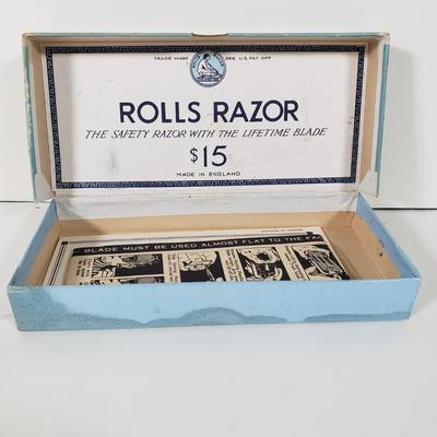 LOT 88X: Vintage Rolls Razor, EX Lax and Terpoflor Tins