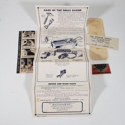 LOT 88X: Vintage Rolls Razor, EX Lax and Terpoflor Tins