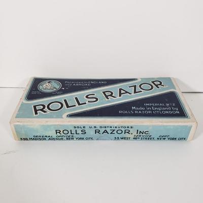 LOT 88X: Vintage Rolls Razor, EX Lax and Terpoflor Tins
