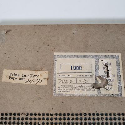 LOT 89X: Vintage Punchboard Countertop Game with KEM Playing Cards