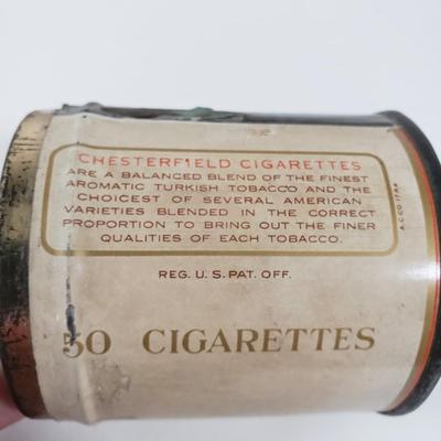 LOT 91X: Vintage Smoker Collection; Nimrod Pipelighter, Chesterfield, Ohio Blue Tip Matches, and More