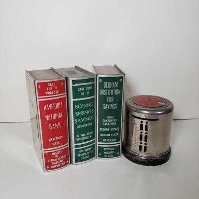 LOT 92X: Vintage Metal Promotional Savings Banks