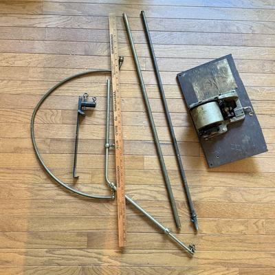 LOT 104H: Edison Phonograph Horn Rods & Mechanism for Phonographs