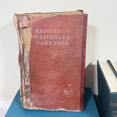 LOT 113F: 1950s Scientific Books: RCA Radiotron Designer's Handbook, Fluid Mechanics, Industrial Engineering, Elasticity & More