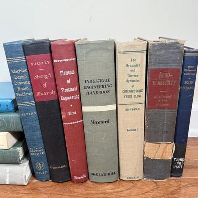 LOT 113F: 1950s Scientific Books: RCA Radiotron Designer's Handbook, Fluid Mechanics, Industrial Engineering, Elasticity & More