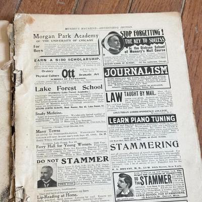 LOT 115F: Antique Munsey's Magazines w/ Antique Books: Dyke's Automobile and Gasoline Engine Encyclopedia & Johnson's...